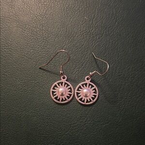 Elegant Silver Sunburst Earrings